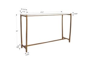 Affinity White Marble Console Table by Uttermost