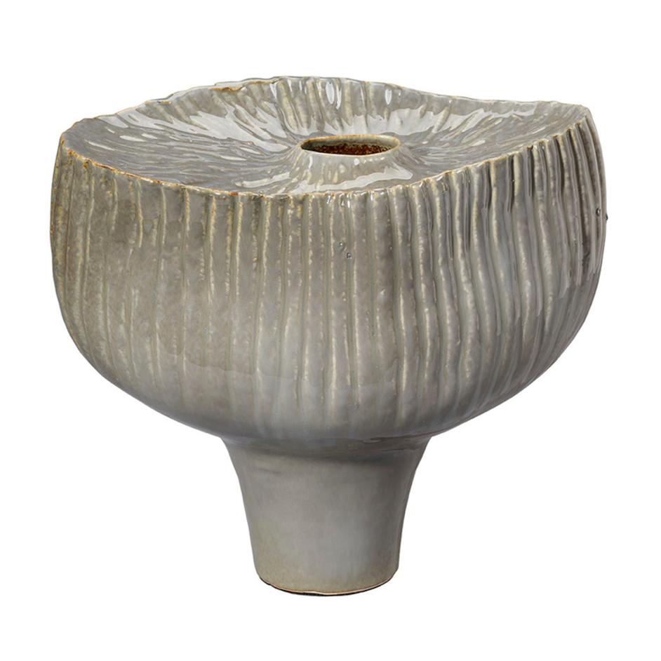 Plunge Ceramic Decorative Vessel, Grey by Jamie Young