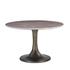 Palm Springs 48" Round Dining Table Laharia Marble with Gold Base by Home Trends & Design