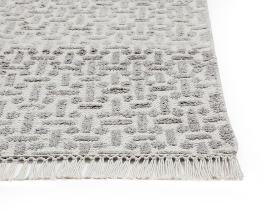 INGRID HAND-KNOTTED RUG - GREY / IVORY - 9' X 12' by Sunpan