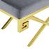 Bendel Velvet Performance Velvet Bench In Gold Gray by Modway Furniture