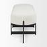 Amelia 55.0L x 18.0W x 18.0H Cream Boucle W/Black Metal Upholstered Bench by Mercana