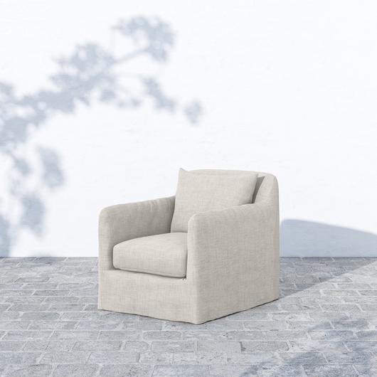 Dade Outdoor Swivel Chair in Stone Grey by FOUR HANDS