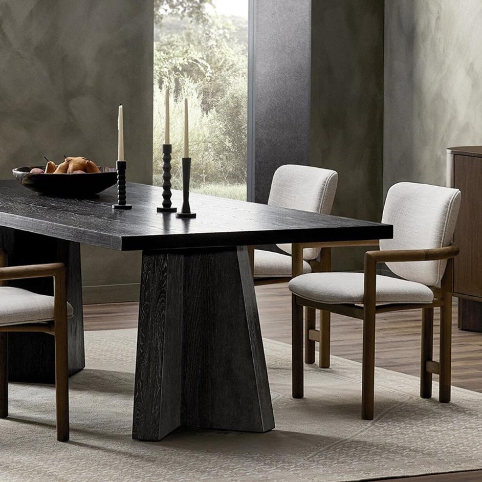 Shavano Dining Table - Espresso Oak Veneer by Four Hands