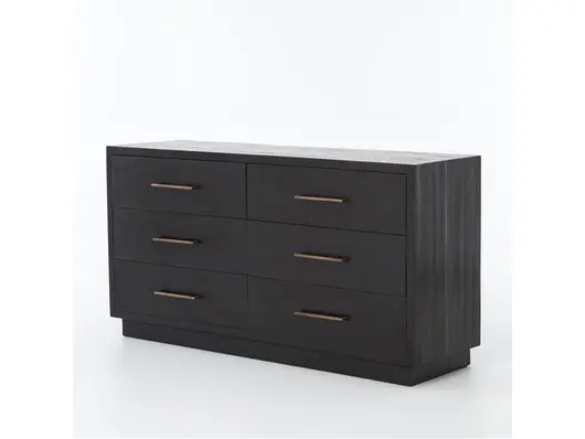 Suki 6 Drawer Dresser- Burnished Black by FOUR HANDS