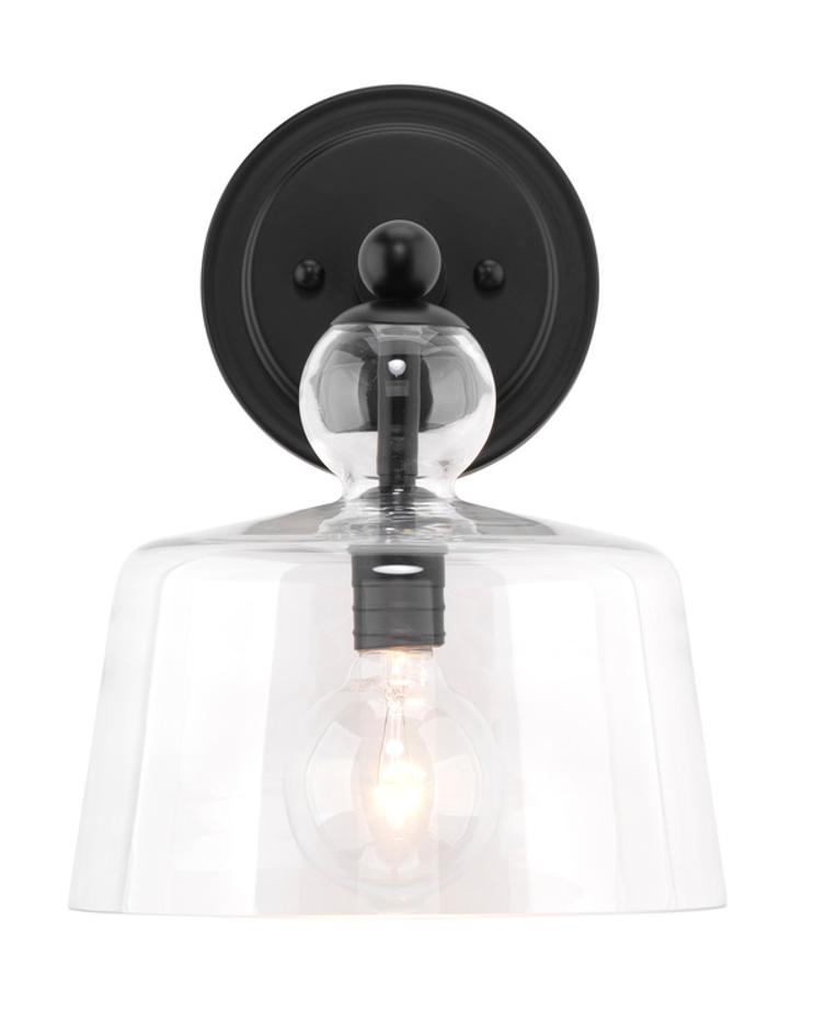 Hudson Glass Wall Sconce, Black by Jamie Young