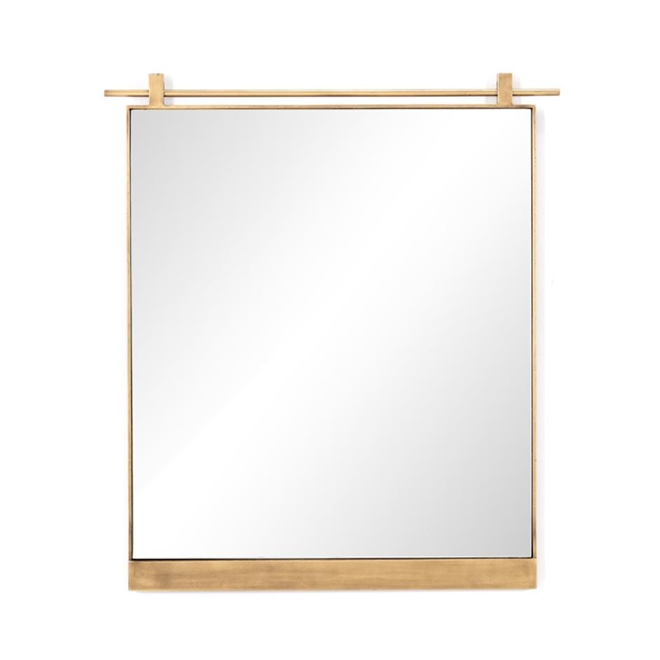 Chico Small Mirror In Antique Brass by FOUR HANDS