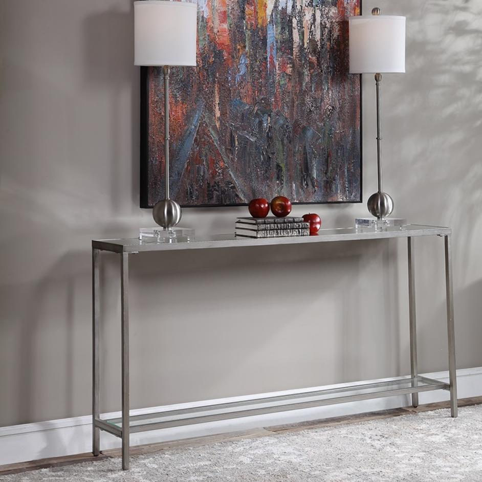 Hayley Console Table In Silver by Uttermost