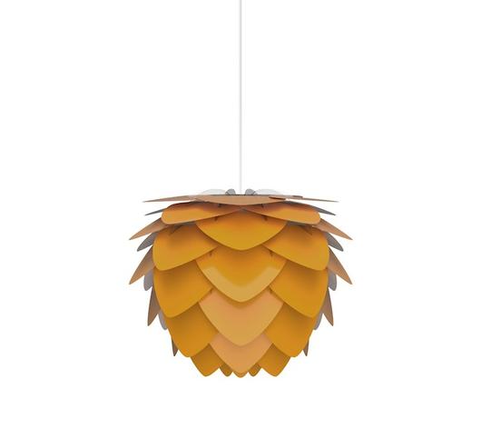 Aluvia Mini Plug-In Pendant in Saffron with White Cord by UMAGE