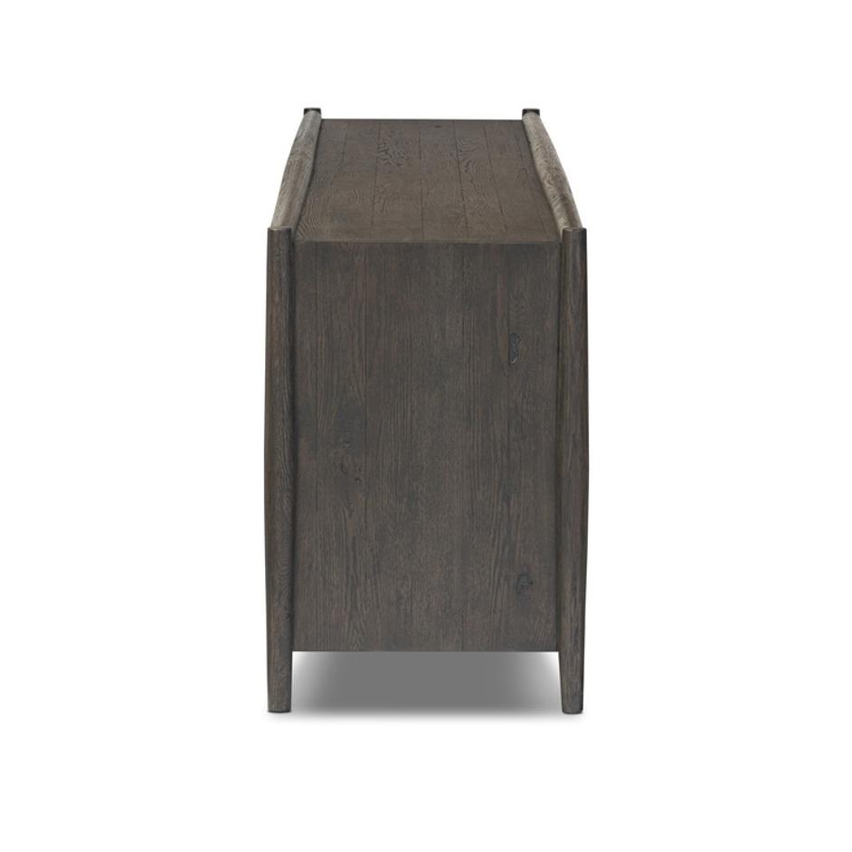 Glenview 6 Door Sideboard - Cracked Smoked Black Veneer by Four Hands