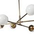 Oriana Chandelier In Aged Brass Iron And Milk Glass by Four Hands