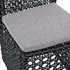 ARNIE DINING CHAIR W/ CUSHION in DARK GREY WEAVE AND POWDER COAT METAL COLOR by Dovetail