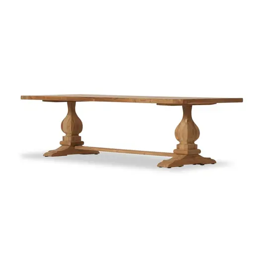 Novell Outdoor Dining Table In 111" In Natural by FOUR HANDS