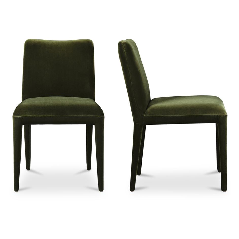 Calla Dining Chair Green Velvet - Set Of Two by Moes Home
