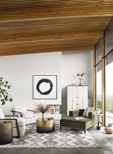 Cameron Ombre Bunching Table In Ombre Brass by FOUR HANDS