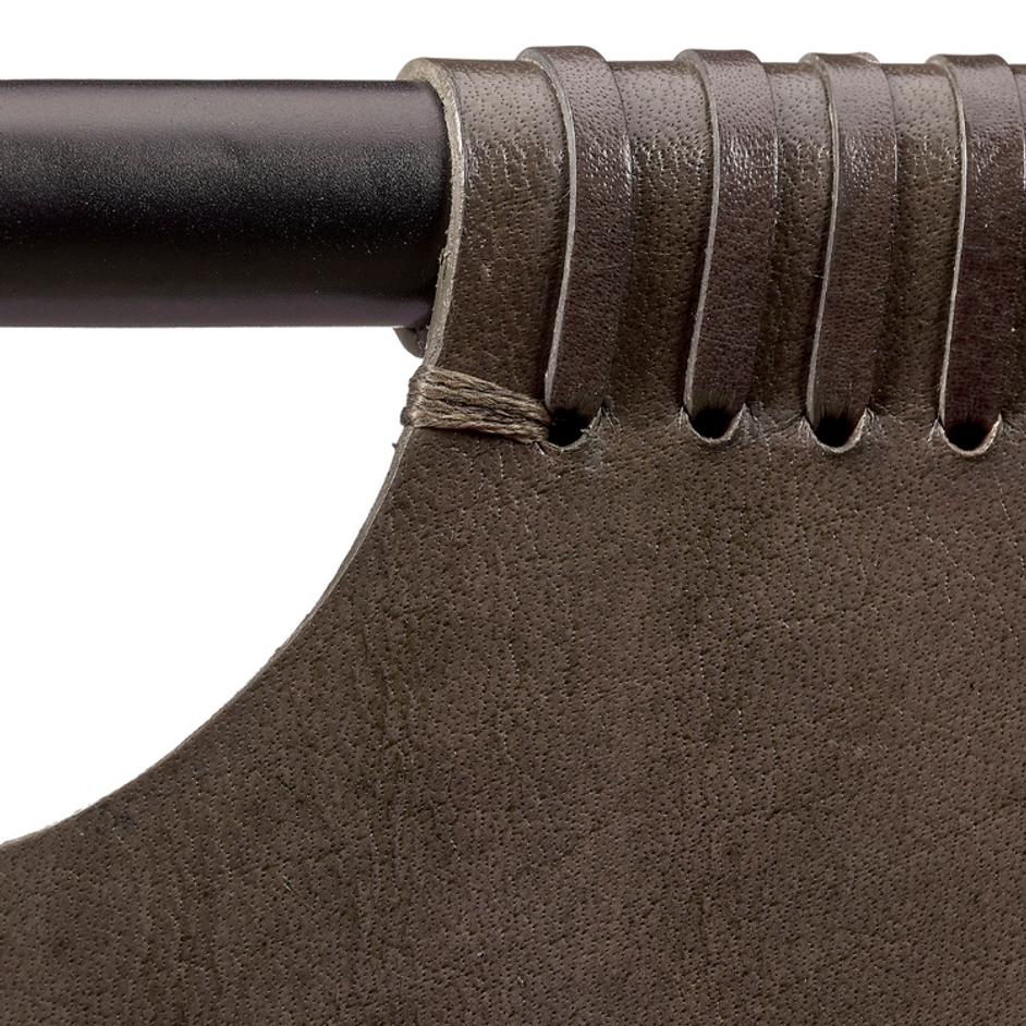 Asher Leather Dining Chair, Grey by Jamie Young