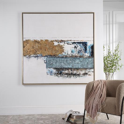 Stacked Against Hand Painted Canvas by Uttermost