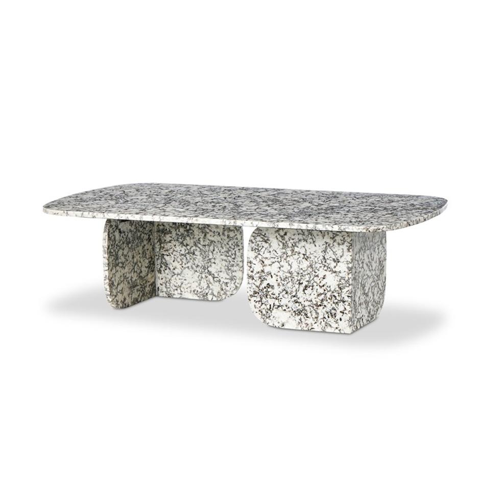 Ramone Coffee Table In Speckled Black Marble by Four Hands