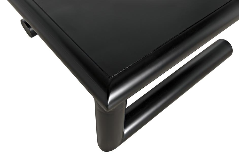 Emerson Industrial Steel Coffee Table in Matte Black by Noir Furniture