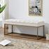 Darius Fabric Bench In Montello White by New Pacific Direct