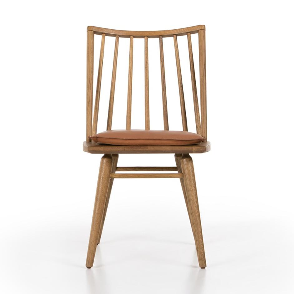 Lewis Windsor Chair W Cushion In Sandy Oak by FOUR HANDS