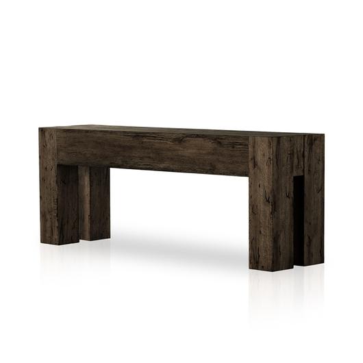 Abaso Console Table In Ebony Rustic by FOUR HANDS