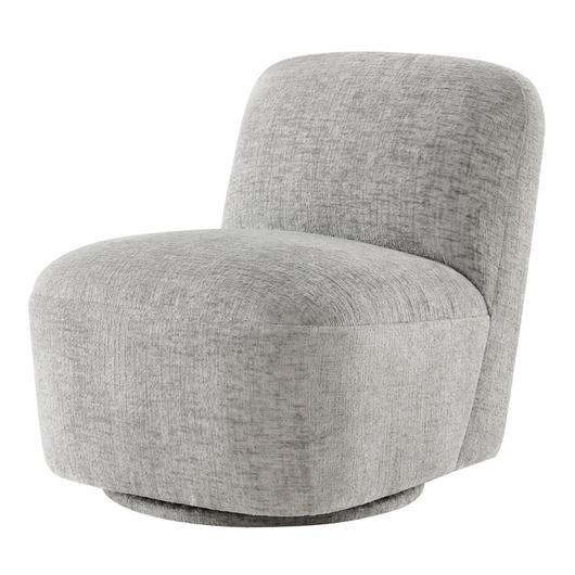 Cortez Fabric Swivel Accent Chair, Seville Gray by New Pacific Direct