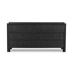 Ezri 6 Drawer Dresser - Carved Black Oak by Four Hands