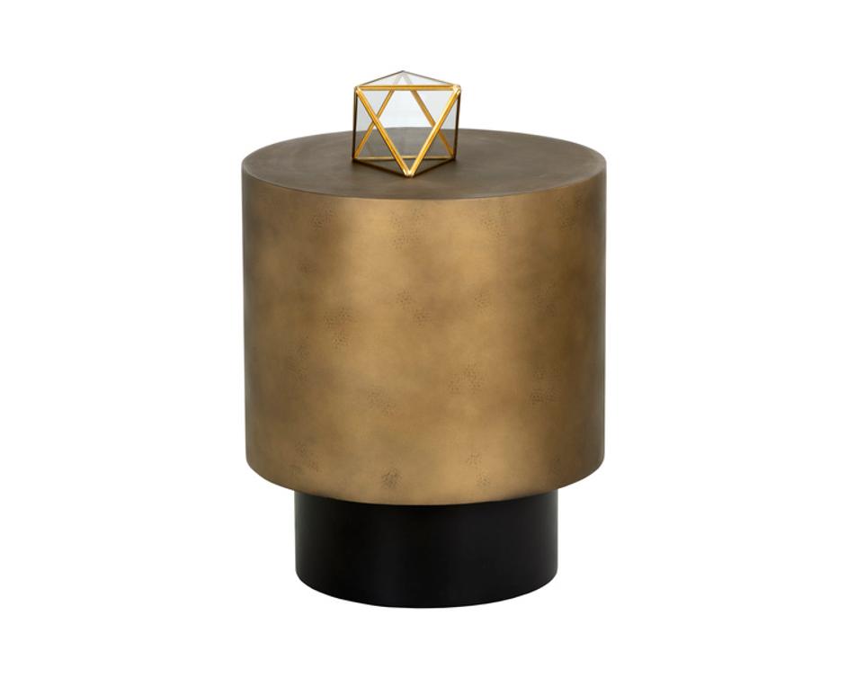 BERNABY END TABLE - ANTIQUE BRASS by Sunpan