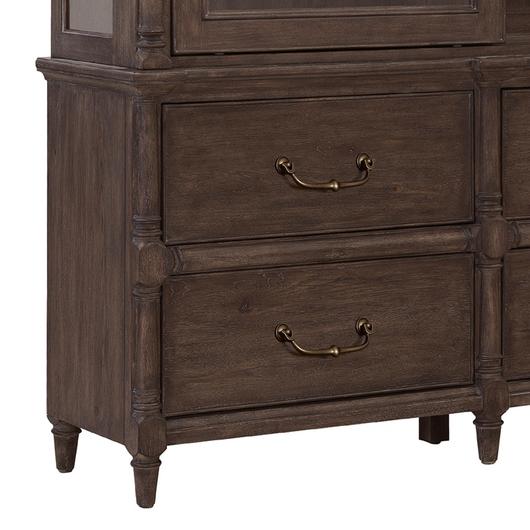 Revival Row Sliding Door Display Cabinet with Storage Drawers by Pulaski Furniture