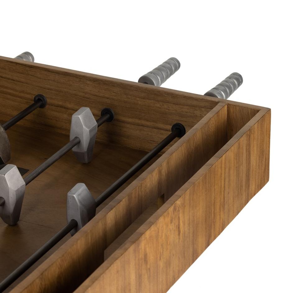 Foosball Table In Natural Brown Guanacaste by FOUR HANDS