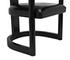 McCormick Teak Chair in Charcoal Black with Black Leather Upholstery by Noir Furniture