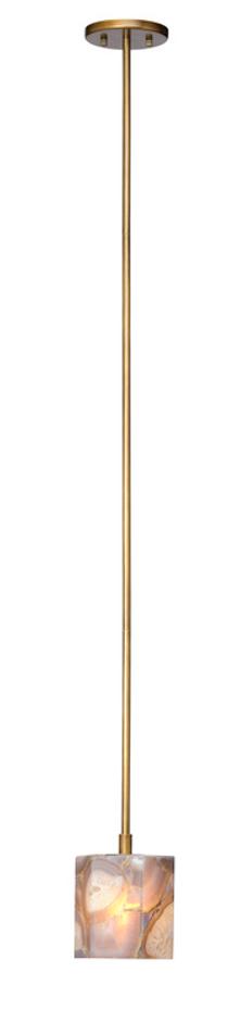 Hex Agate 1-Light Pendant  by Jamie Young