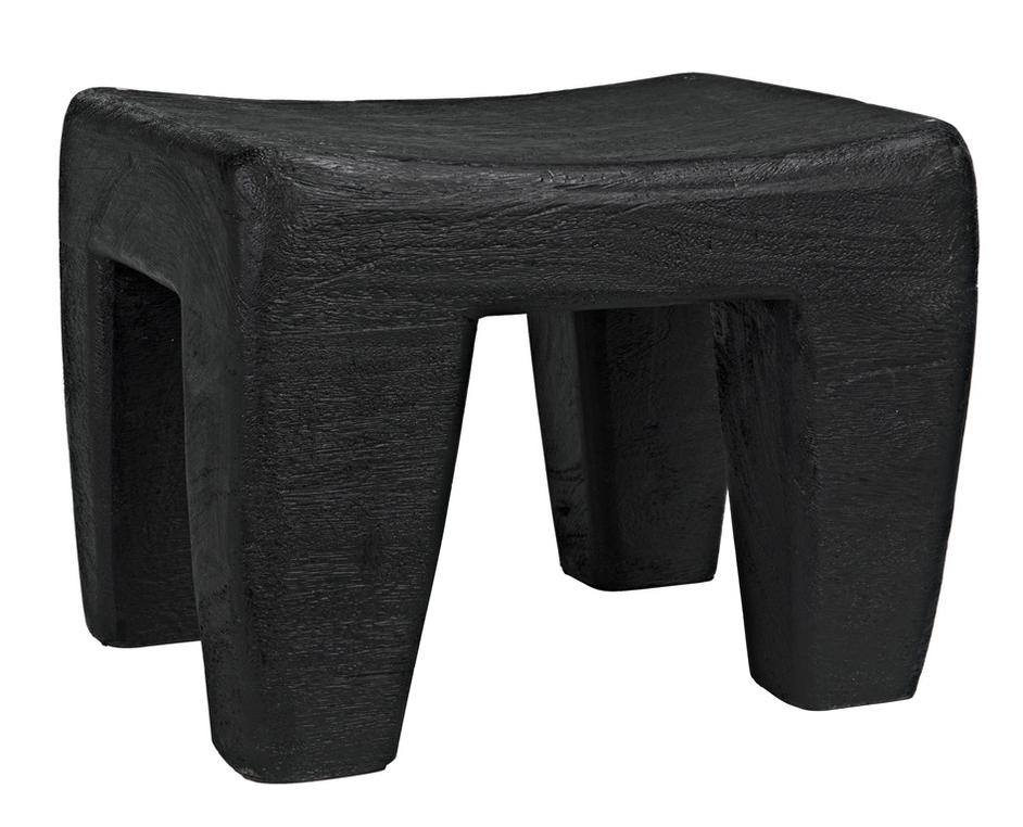 Sumo Stool, Black Burnt by Noir Furniture