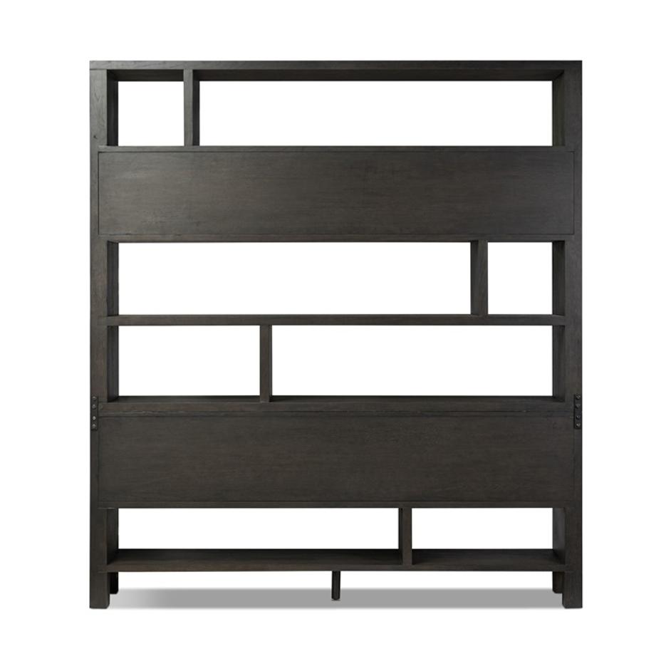 Noeline Wide Bookcase - Smoked Black Oak by Four Hands