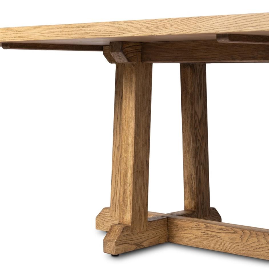 Indie Dining Table In Light Weathered Oak And Light Weathered Oak Veneer by Four Hands