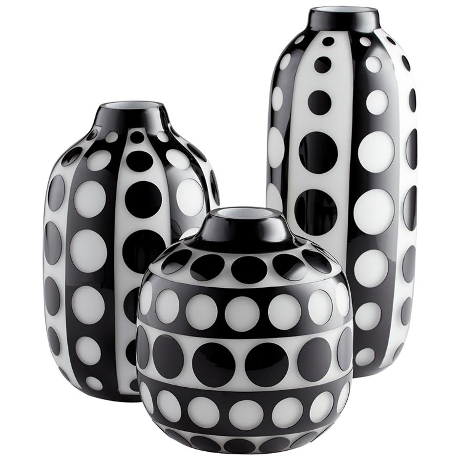 Medium Petroglyph Vase in Black and White by Cyan Design
