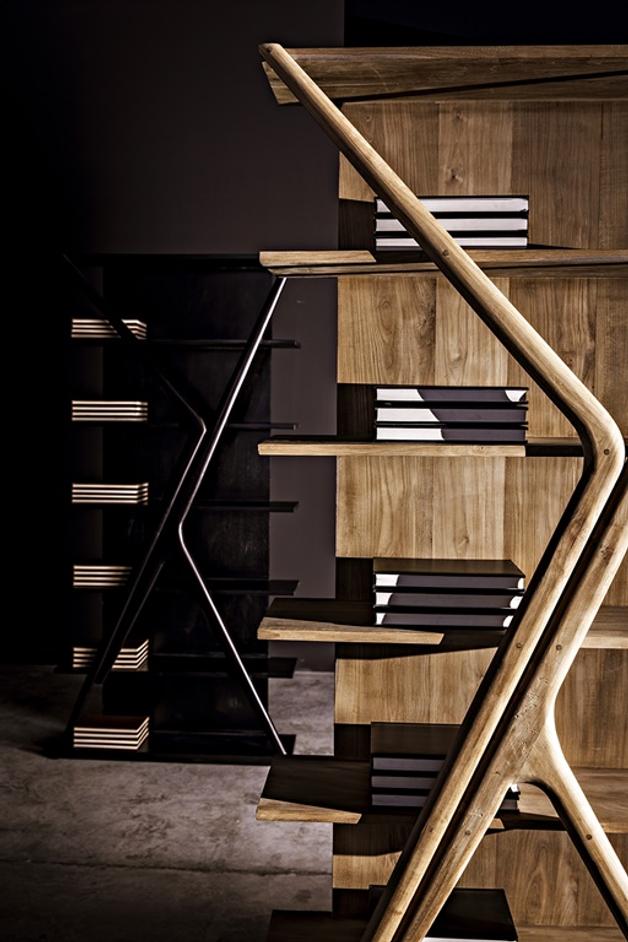 Vetra Bookcase, Teak by Noir Furniture