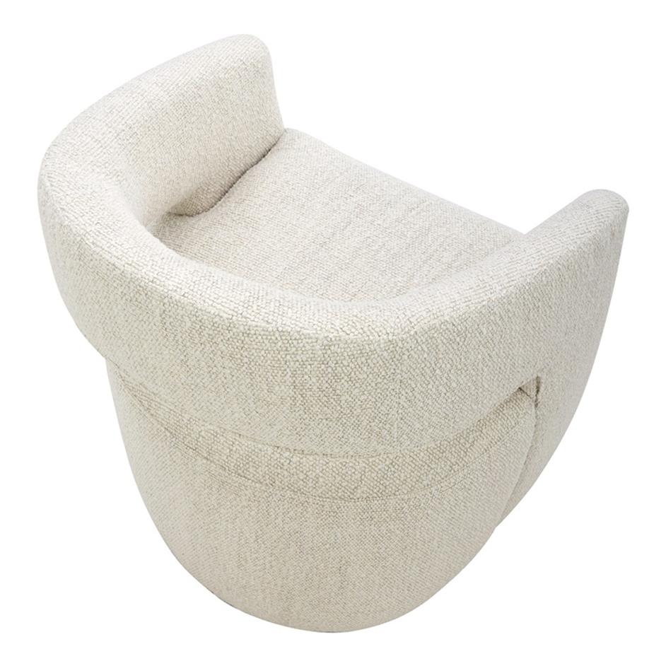 BARROW ROLLING DINING CHAIR PERFORMANCE FABRIC WHITE MIST by Moes Home