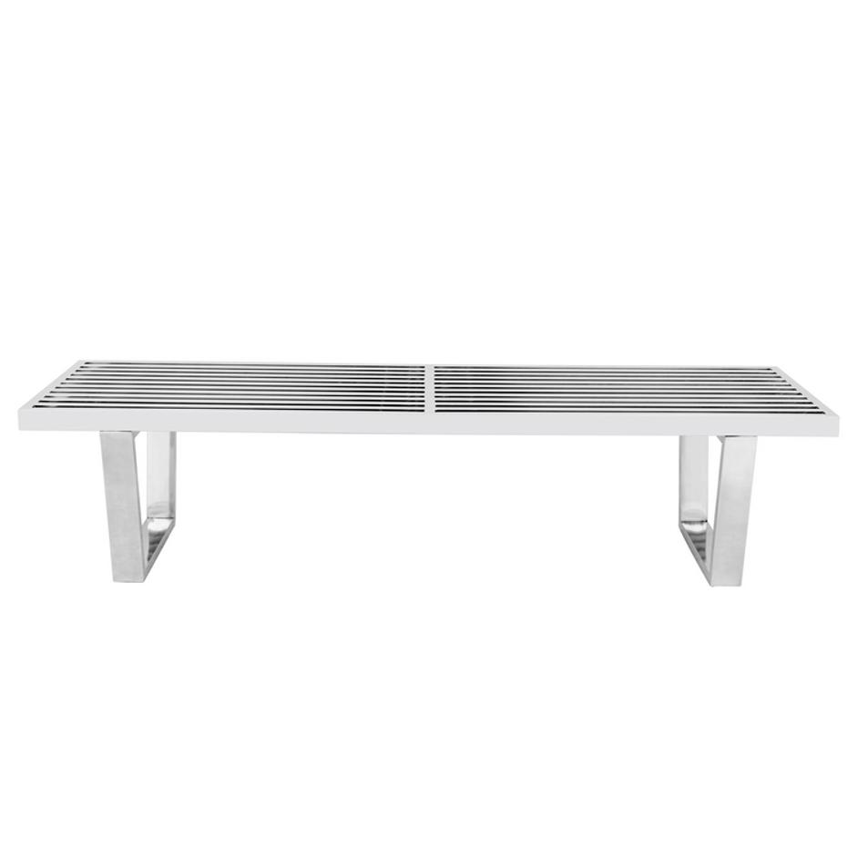 Henry PLATFORM BENCH - 5 FEET - SILVER by LeisureMod