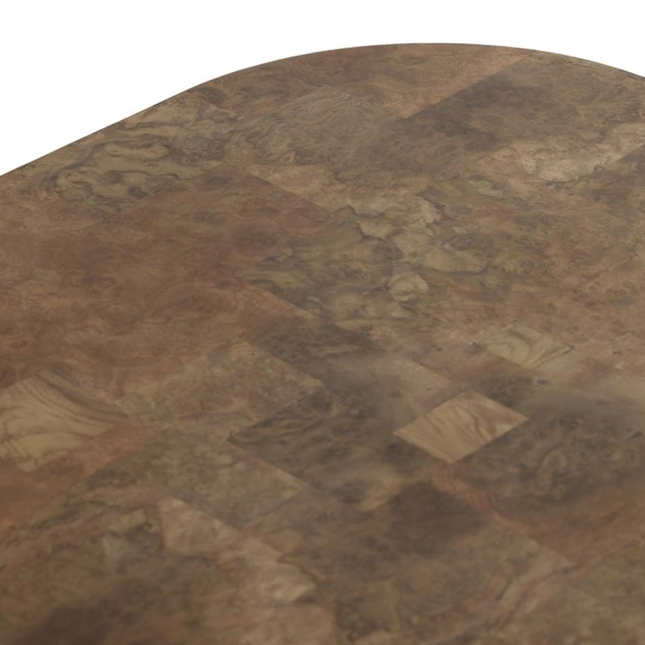 Blanco Coffee Table In Warm Umber Burl by FOUR HANDS