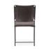 New York 17" Buffalo Leather and Iron Dining Chair, Black by Home Trends & Design