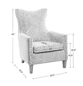 Kiango Animal Pattern Armchair by Uttermost