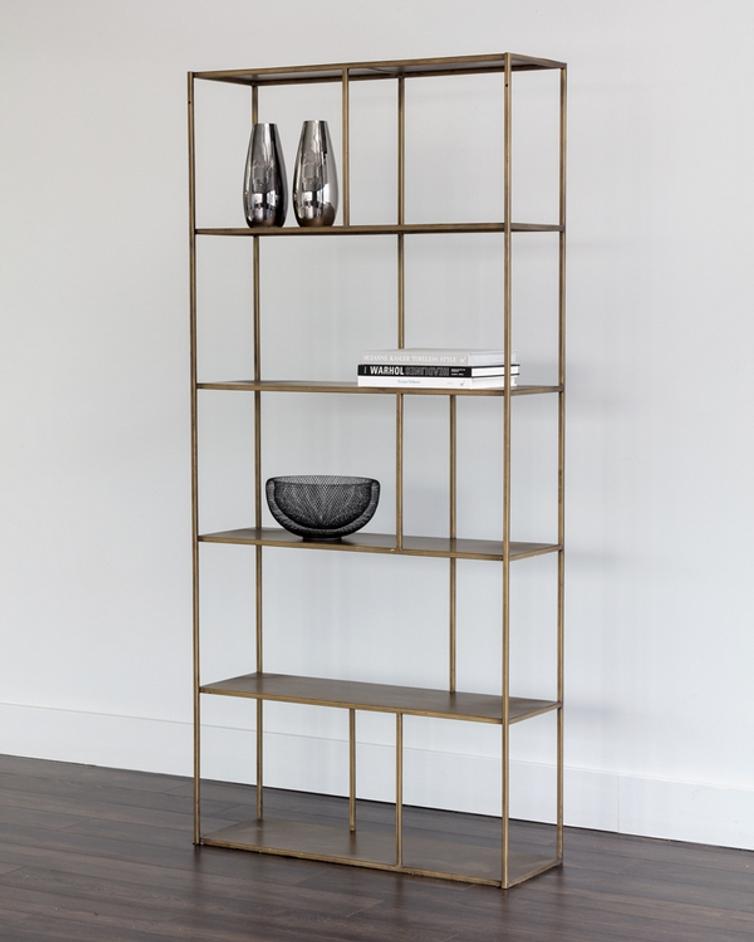 Eiffel Bookcase - Large - Antique Brass by Sunpan