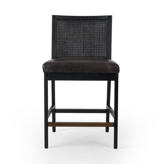Antonia Cane Armless Bar + Counter Stool In Sonoma Black-Brushed Ebony-Brushed Ebony Cane-Counter by Four Hands