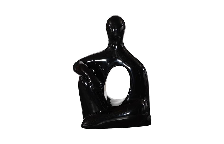 Seated Sculpture, Gel Coat Black by Phillips Collection