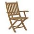 Quay Outdoor Patio Teak Folding Chair In Natural by Modway Furniture