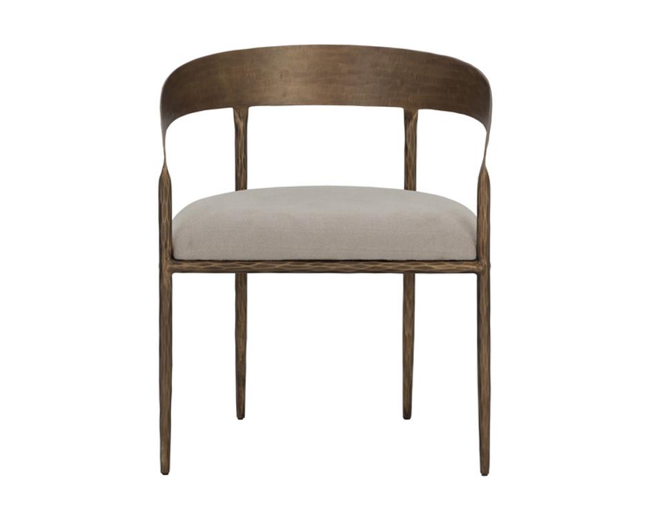 ZANATTA DINING ARMCHAIR - ZENITH TAUPE GREY by Sunpan