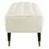Scholar 60" Performance Velvet Bench In Ivory by Modway Furniture