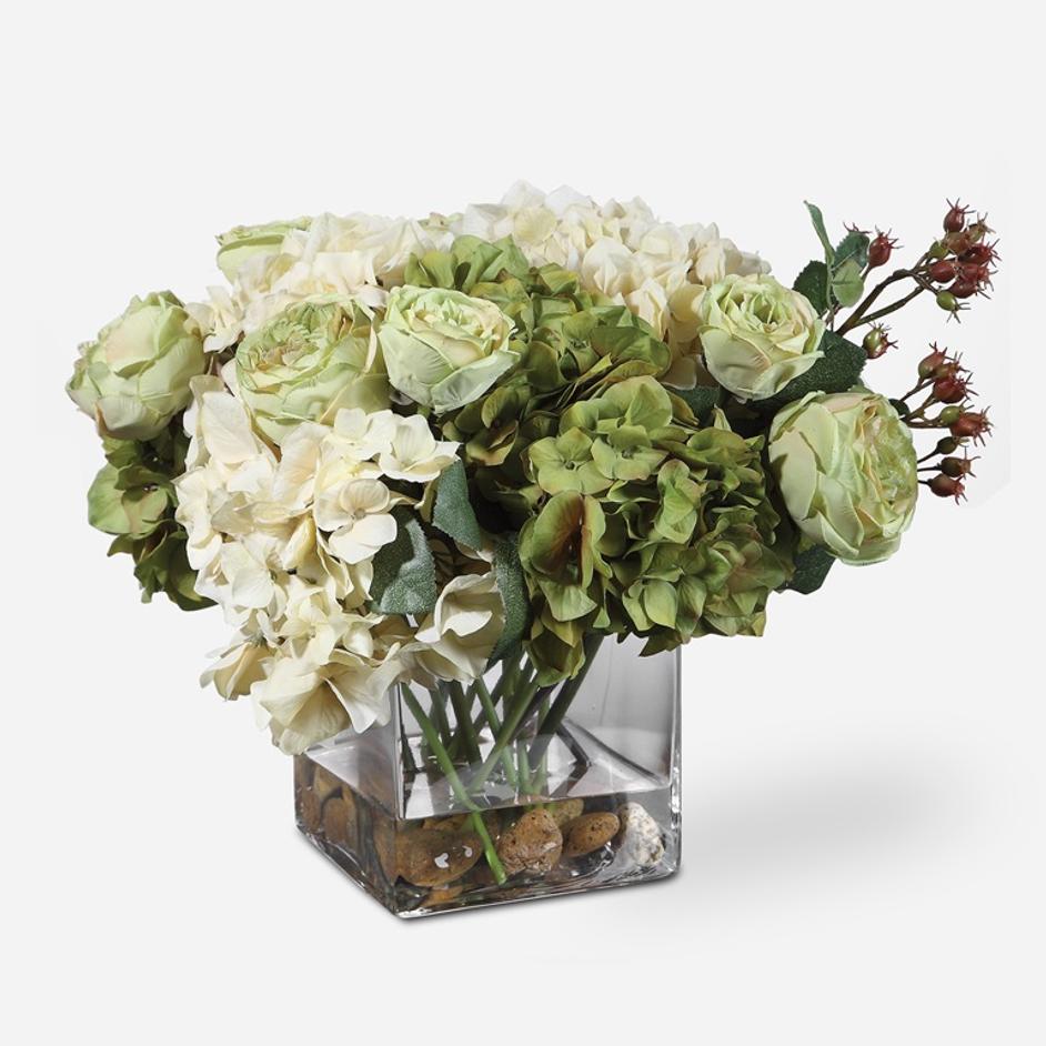 Cecily Hydrangea Bouquet by Uttermost
